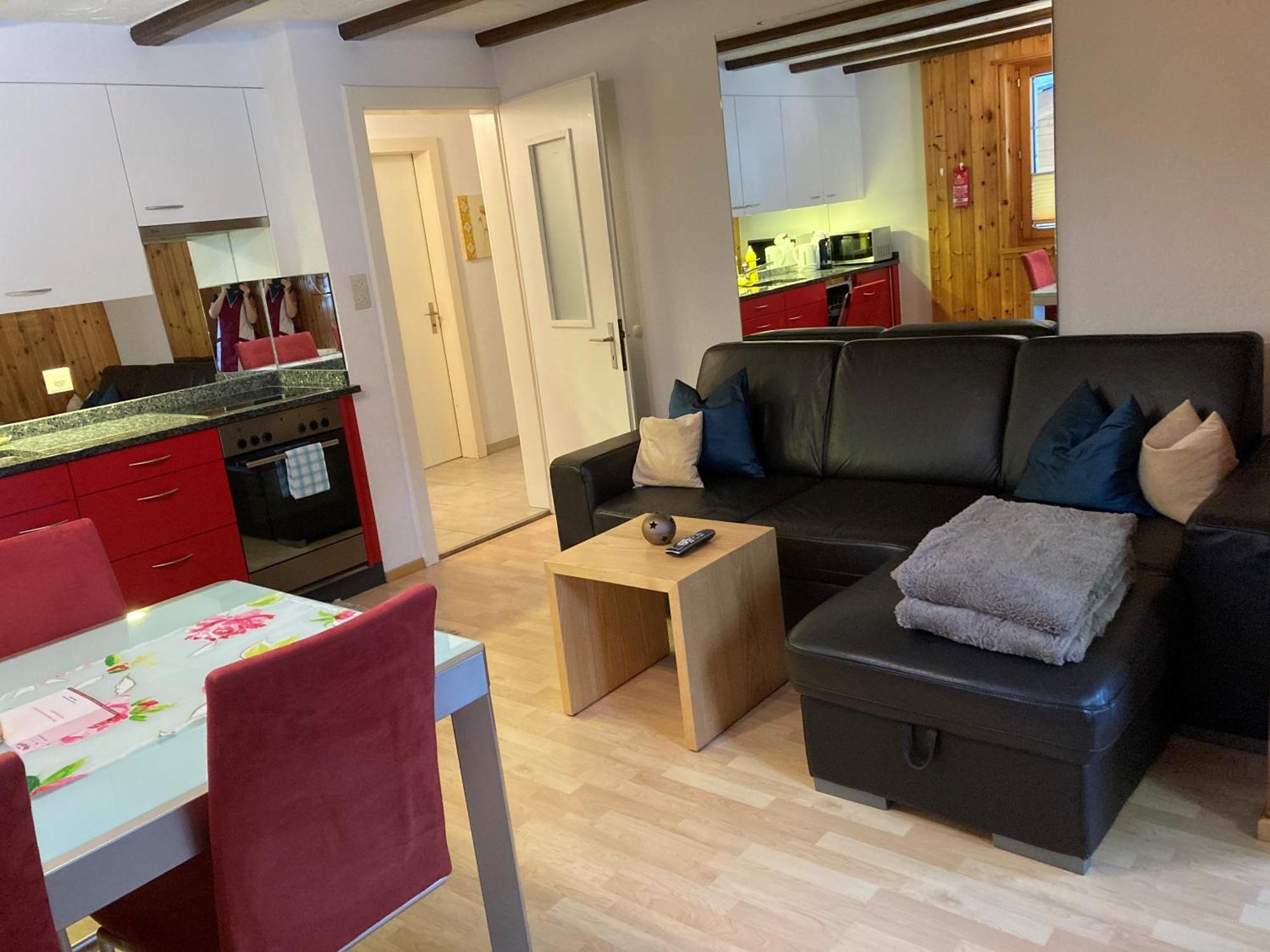 Haus Alpenperle Daire Saas-Almagell Oda fotoğraf